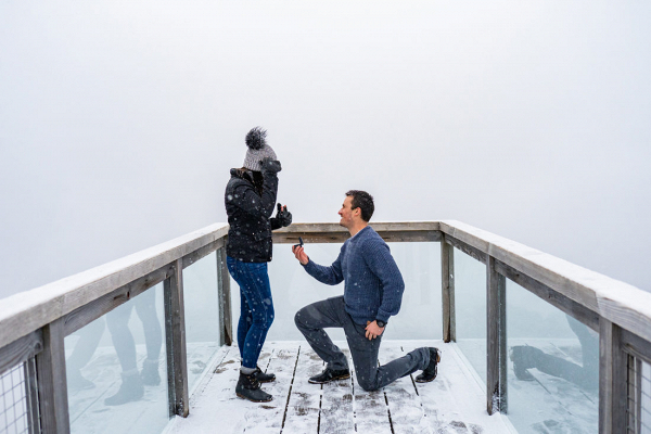 Wintry Pacific Northwest Engagement Session