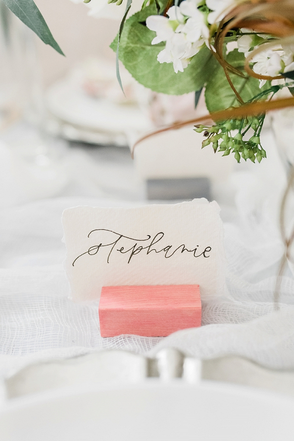 DIY Colorful Wood Place Card Holders