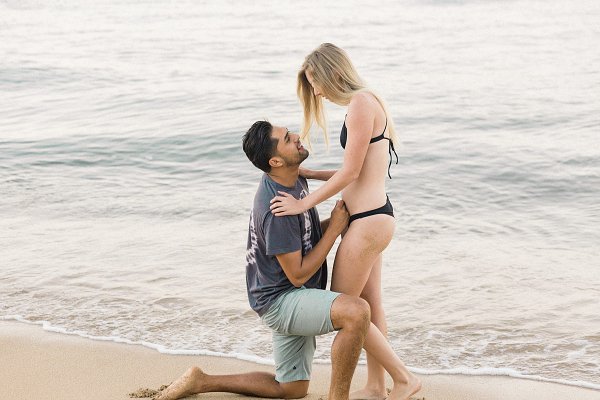 Sandy Proposal at Maui Beach