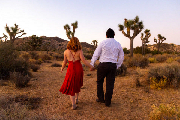 Californian Desert Engagement Session at Sunrise