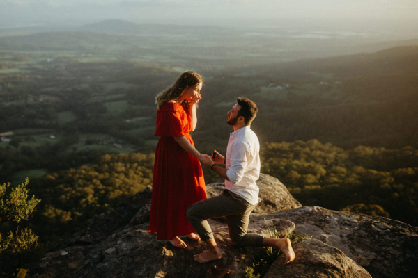 Surprise Proposal at an Australian Nature Overlook