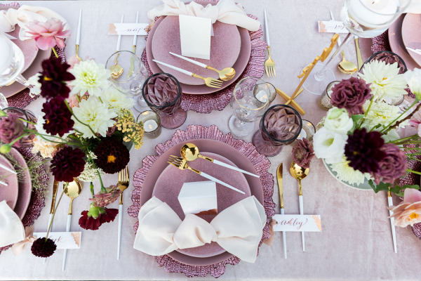 Pretty Purple Wedding at Seal Beach