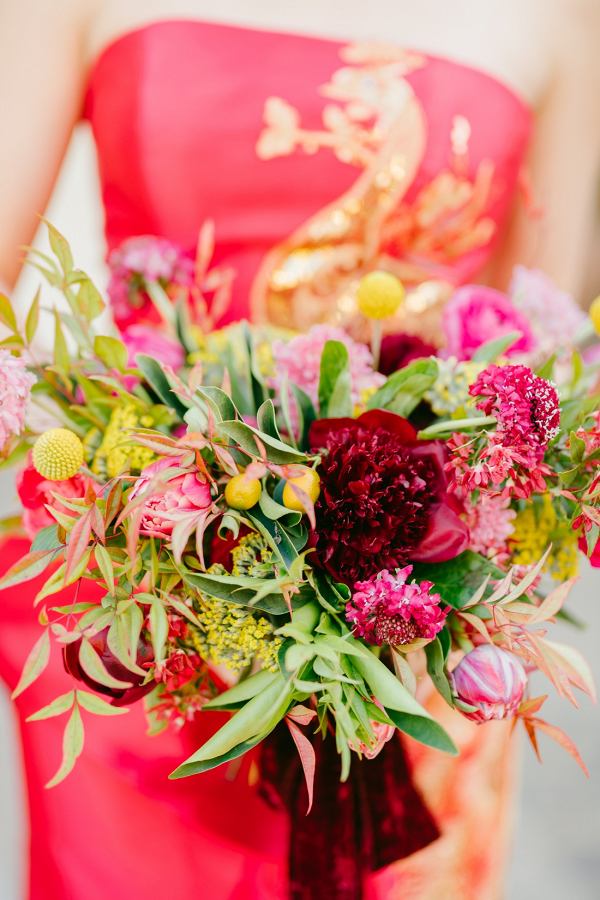 Modern Chinese American Wedding Tea Ceremony