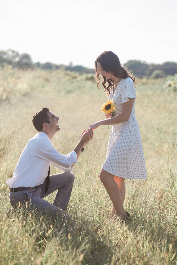 New York Sunflower Field Engagement Session