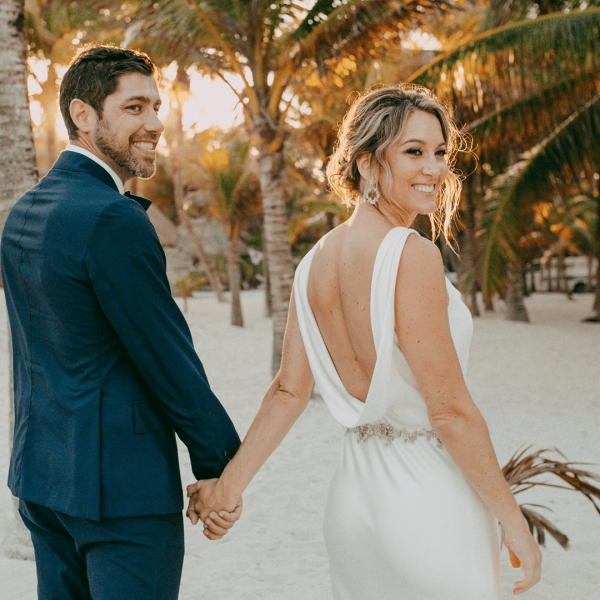 Classic and Crisp Beach Wedding in Riviera Maya