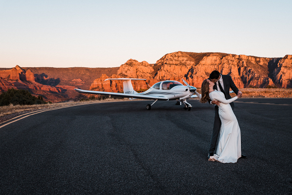 Sedona Airplane Elopement Styled Shoot