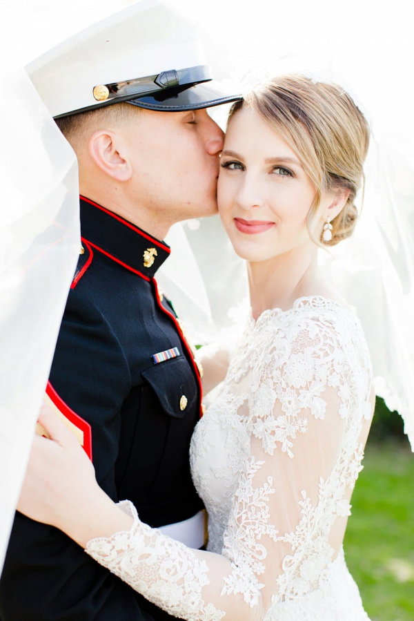 Gold, Navy and White Golf Course Wedding