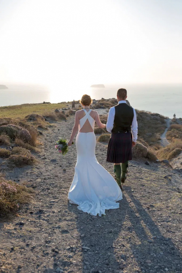 Alfresco Traditional Scottish Wedding Santorini