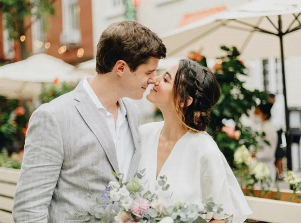 Romantic Rooftop Elopement in NYC