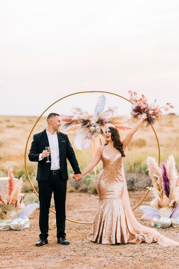 Vegas Meets Disco Elopement