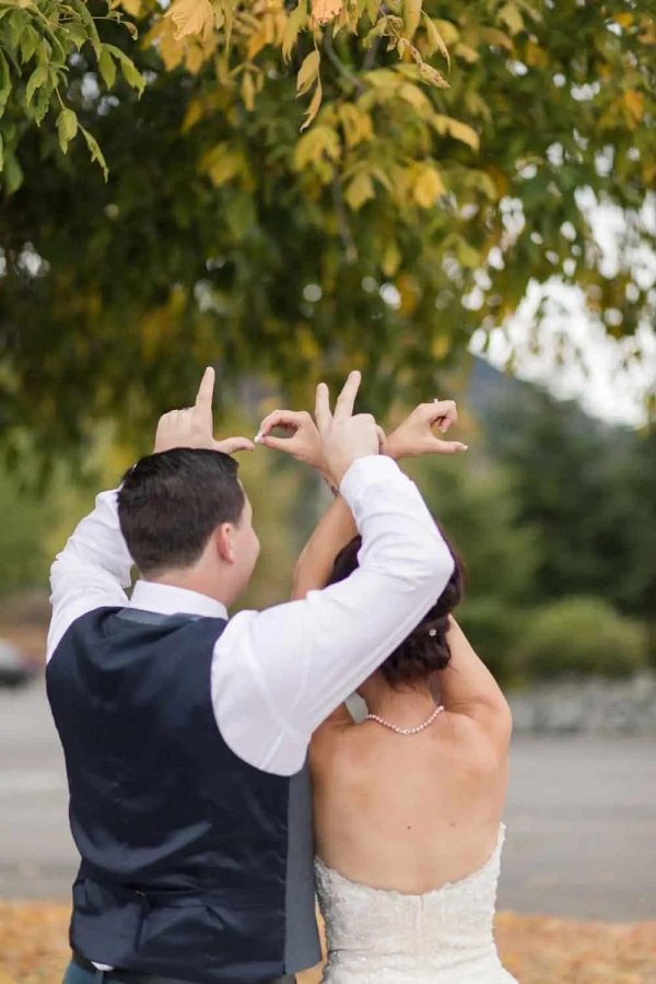 Light Blue and Purple Fall Wedding