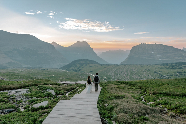 Sunrise Elopement in Glacier National Park